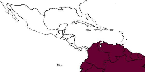 map of Larra altamazonica     Williams, 1928
